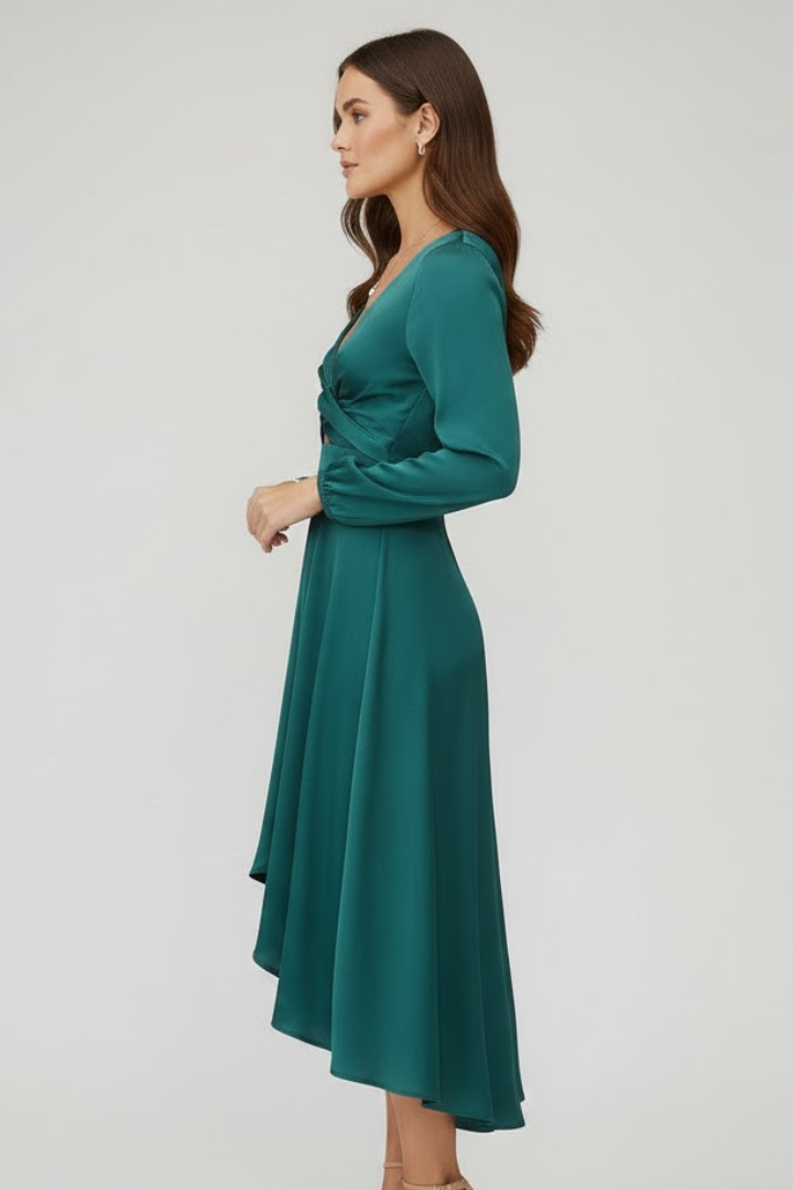 Women’s Midi Dress with Front Tie