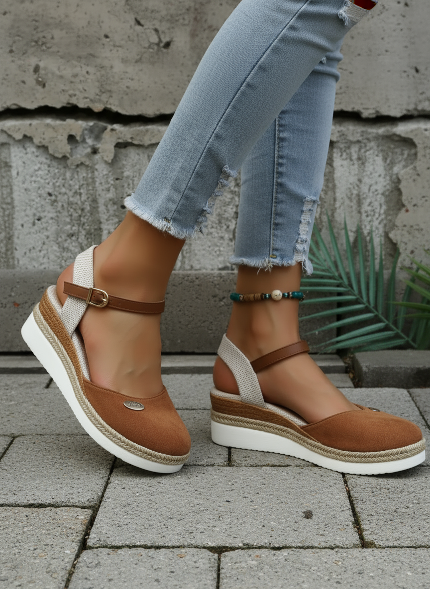 Closed-Toe Slingback Espadrille Sandals for Women