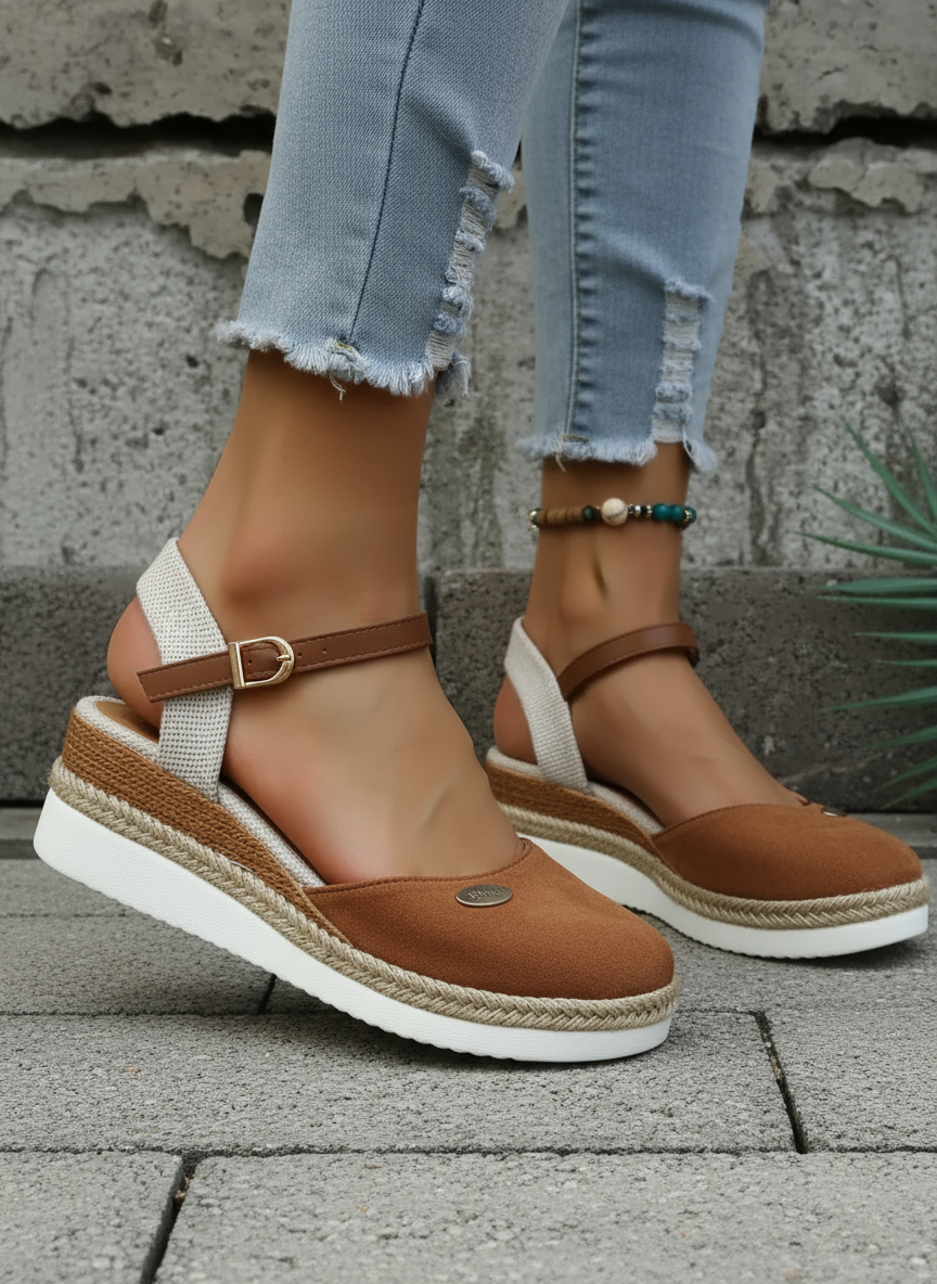 Closed-Toe Slingback Espadrille Sandals for Women