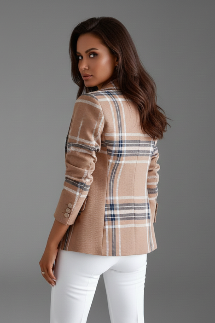 Women’s Blazer with Lapels and Textured Surface