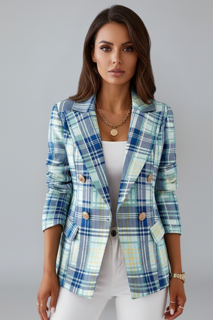 Women’s Blazer with Lapels and Textured Surface