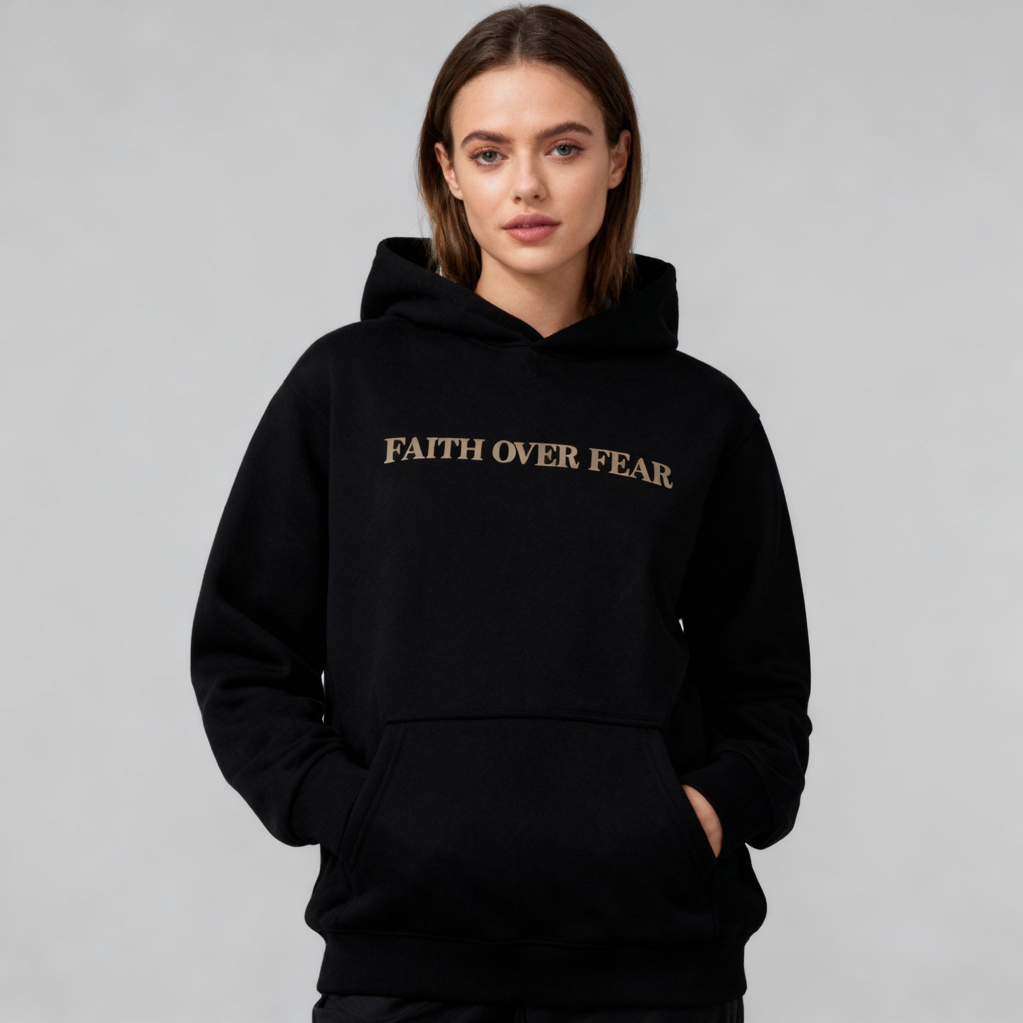 Women’s Hoodie with Front Text Print