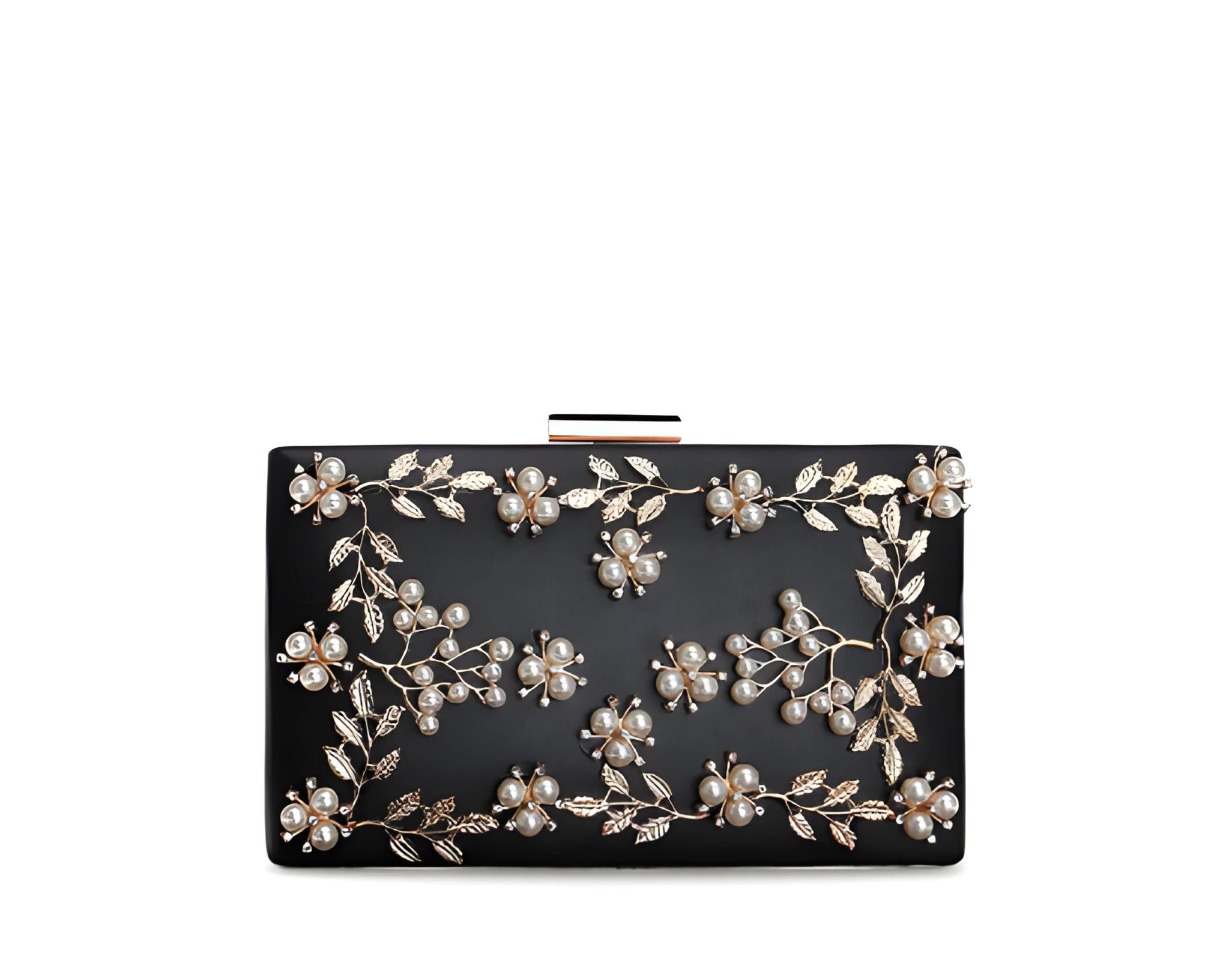 Floral Beaded Clutch Bag for Women