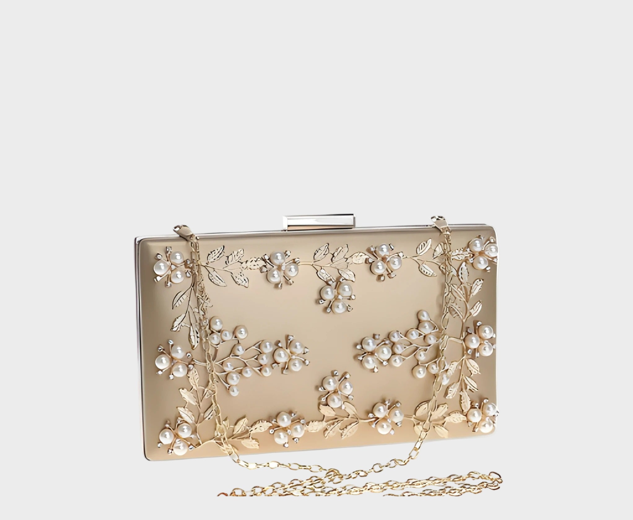 Floral Beaded Clutch Bag for Women