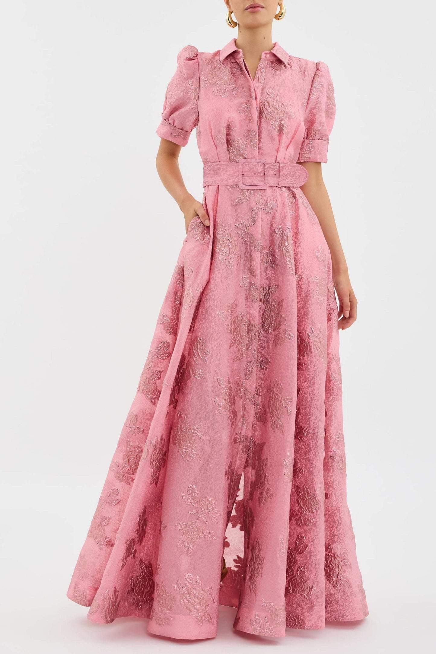 Floral Belted Maxi Dress for Women