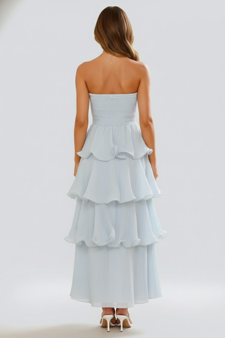 Strapless Maxi Dress with Flowing Silhouette