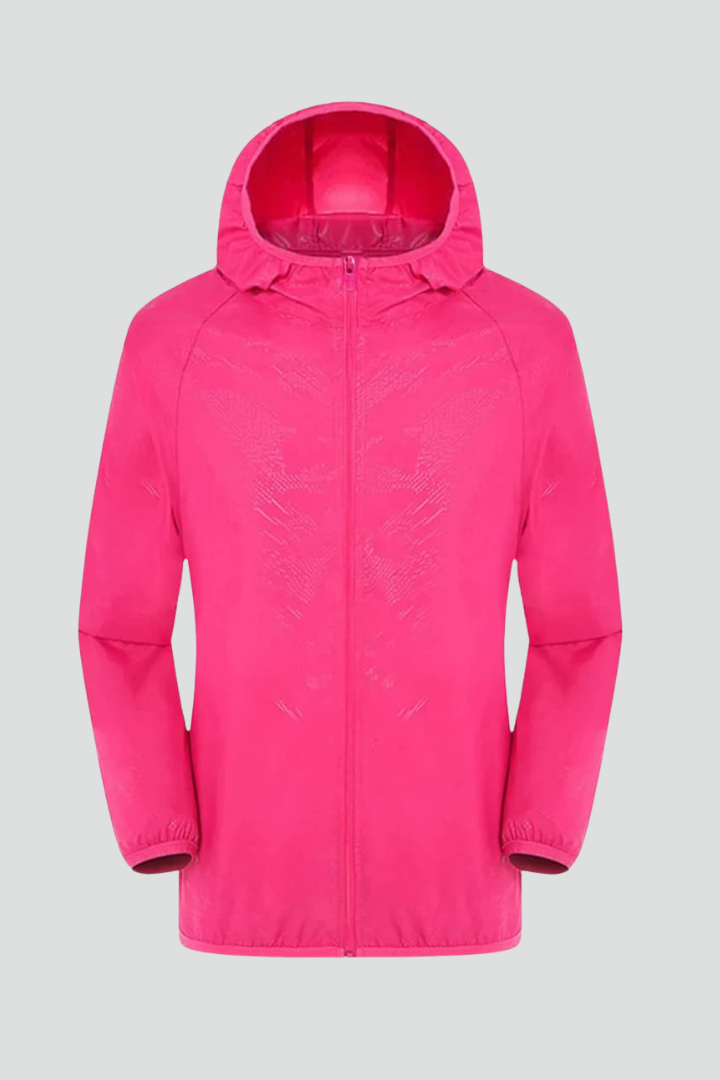 Women's Trench Coat with Hood and Uniform Outer Surface