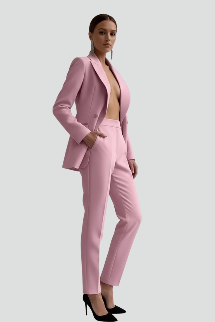 Women’s Blazer and Trousers Set with Long Sleeves