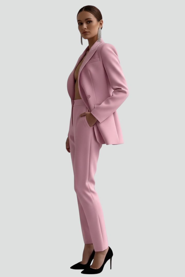 Women’s Blazer and Trousers Set with Long Sleeves