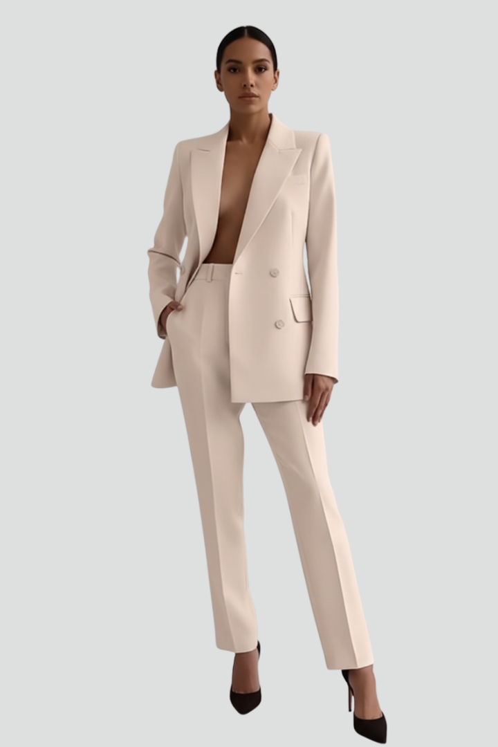 Women’s Blazer and Trousers Set with Long Sleeves