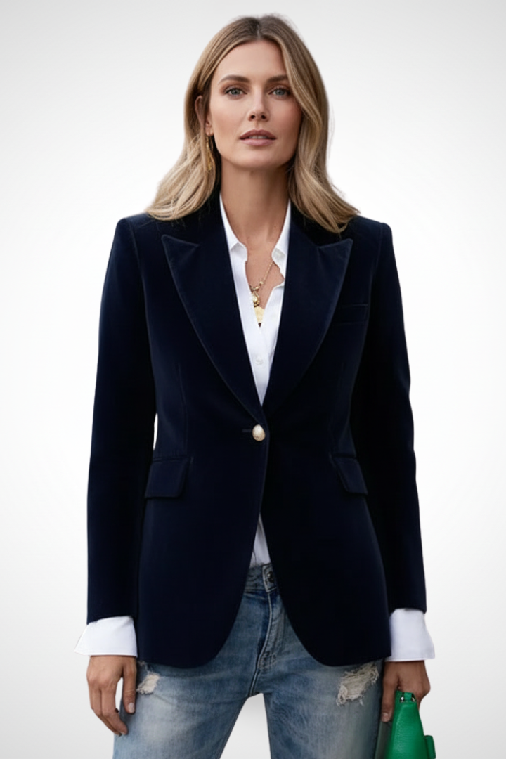 Women’s Blazer with Lapels and Single Button