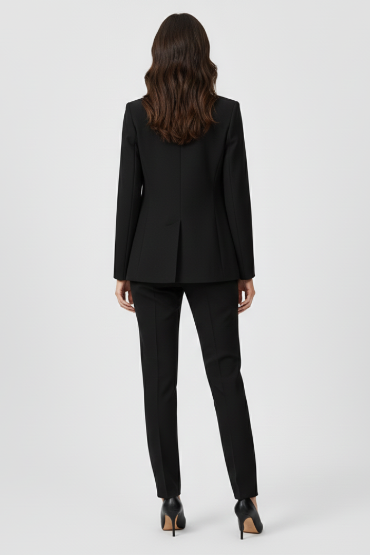 Women’s Blazer with Structured Lapel and Front Closure