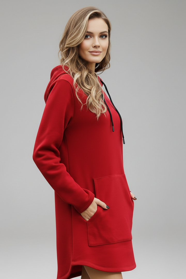 Women’s Dress with Hood and Kangaroo Pocket