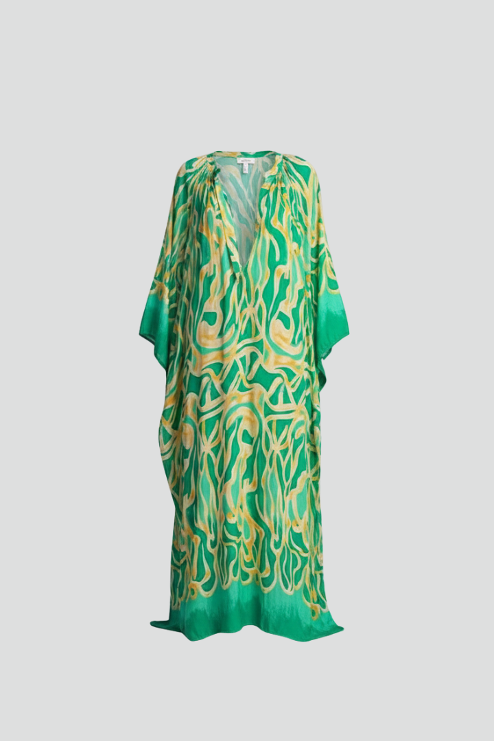 Women’s Dress with V Neck and Long Sleeves