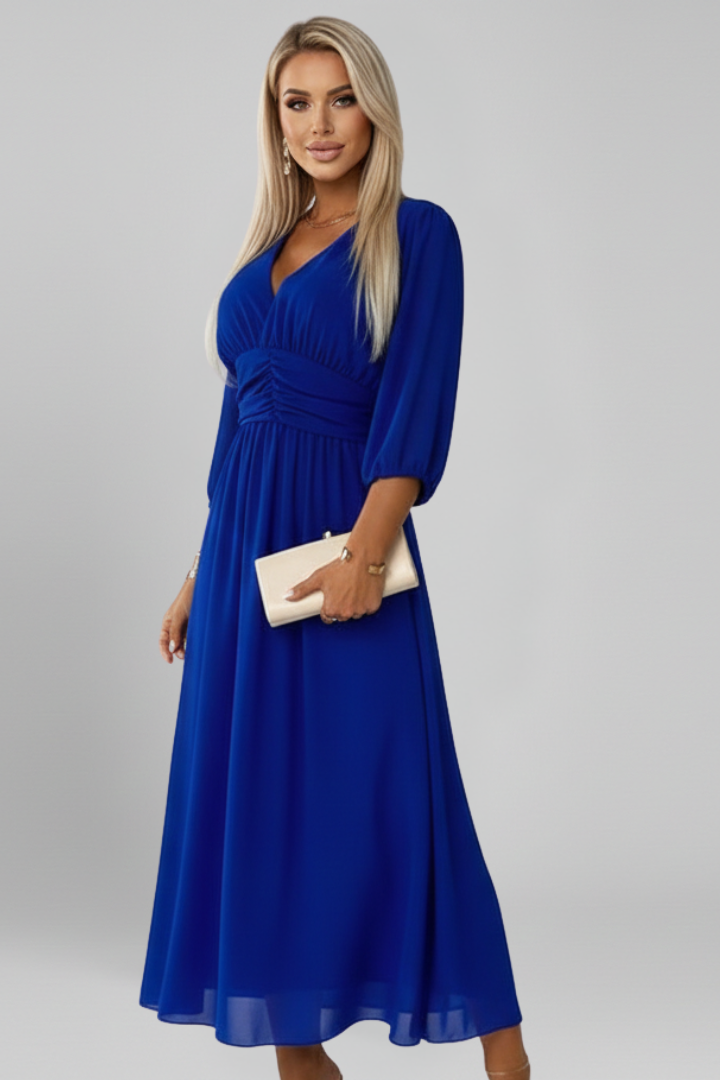 Women’s Dress with V Neck and Wrap Waist