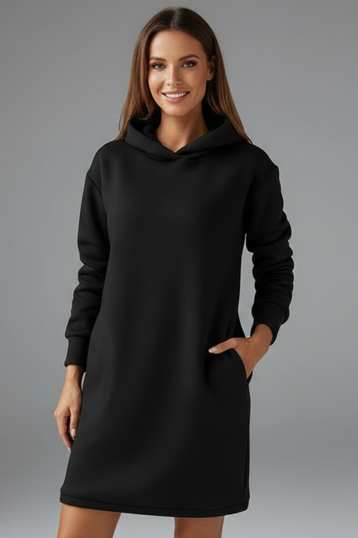Women’s Hooded Dress with Long Sleeves
