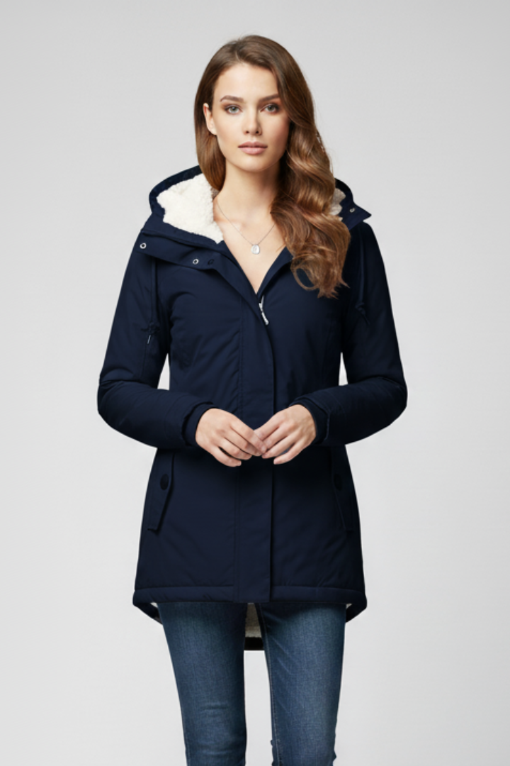 Women’s Jacket with Hood and Drawcords
