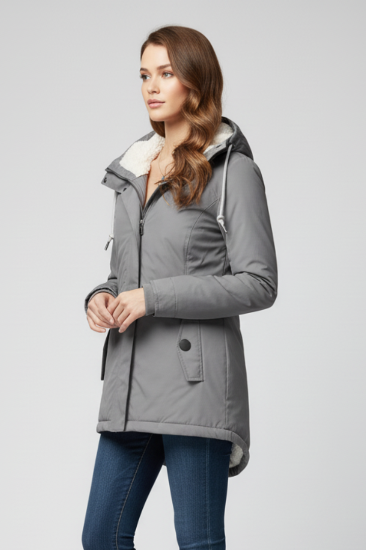 Women’s Jacket with Hood and Drawcords
