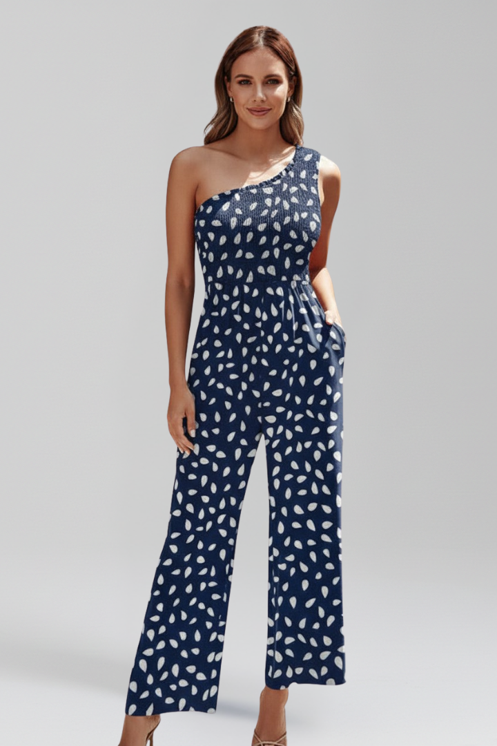 Women’s Jumpsuit with Scoop Neckline and Wide Legs