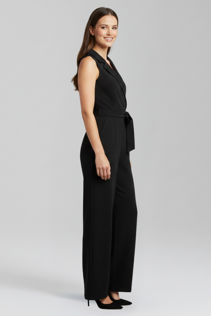 Women’s Jumpsuit with Sleeveless Cut and Wide Legs