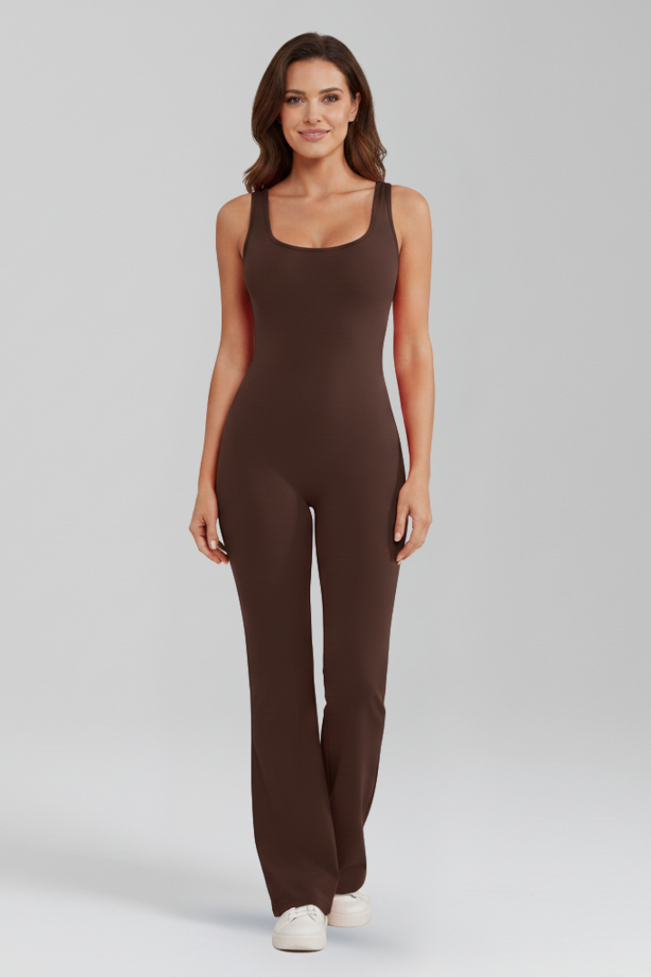 Women’s Jumpsuit with Sleeveless Straps and Wide Legs