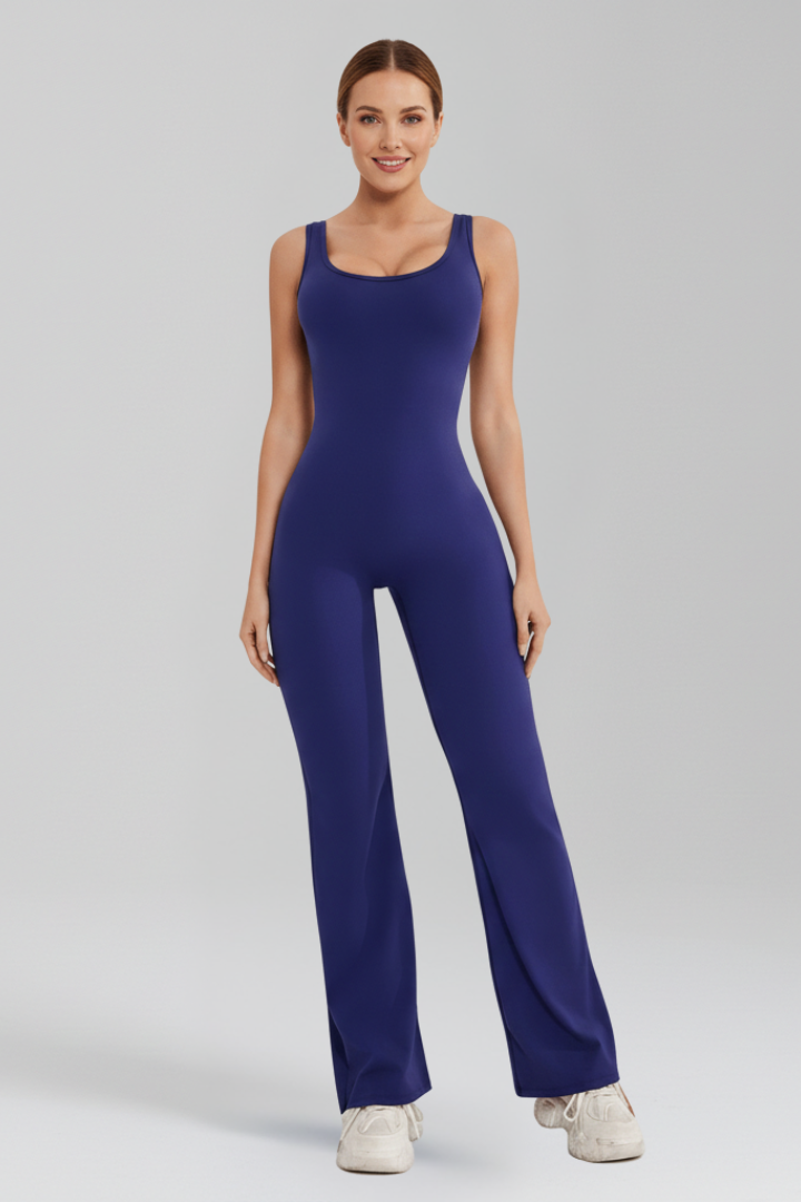 Women’s Jumpsuit with Sleeveless Straps and Wide Legs