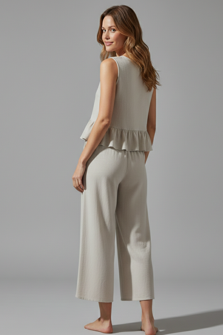Women’s Jumpsuit with Sleeveless Top and Wide Legs