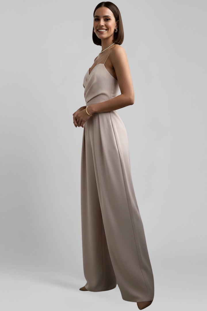 Women’s Jumpsuit with Spaghetti Straps and Wide Legs