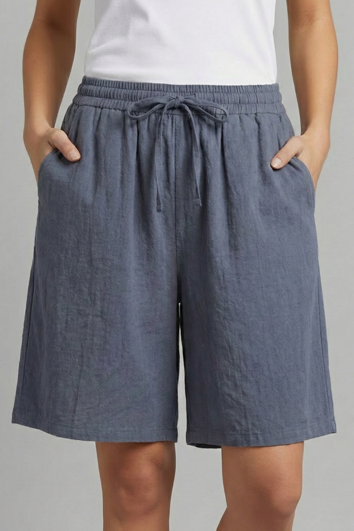 Women’s Knee Length Shorts with Drawstring Waist