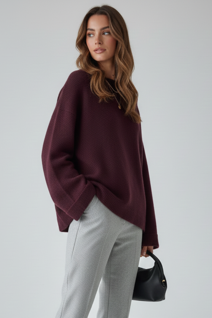 Women’s Knit Pullover with Round Neckline