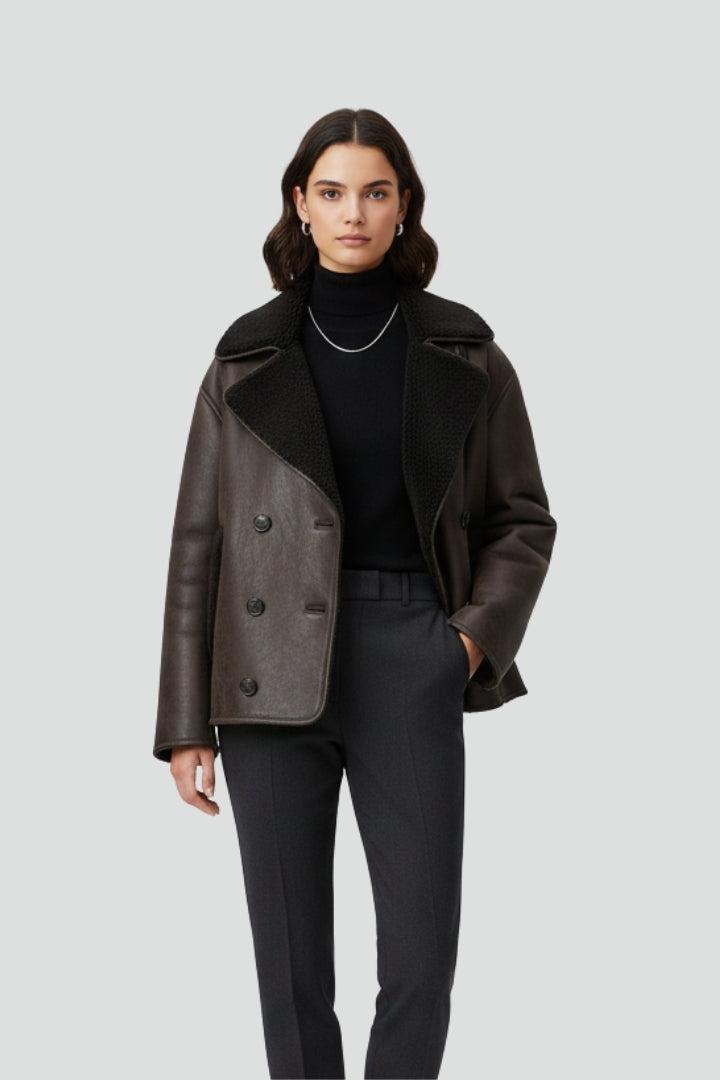 Women’s Long Sleeve Jacket with Shearling Lining