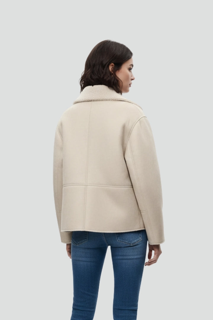 Women’s Long Sleeve Jacket with Shearling Lining