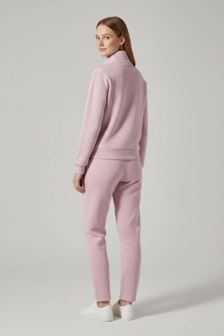 Women’s Lounge Set with Half Zip and Jogger Trousers