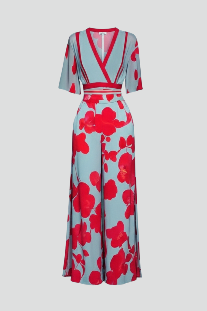 Women’s Maxi Dress with V Neckline and Sleeves