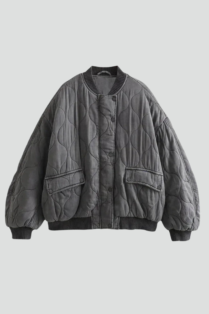 Women’s Oversized Quilted Bomber Jacket