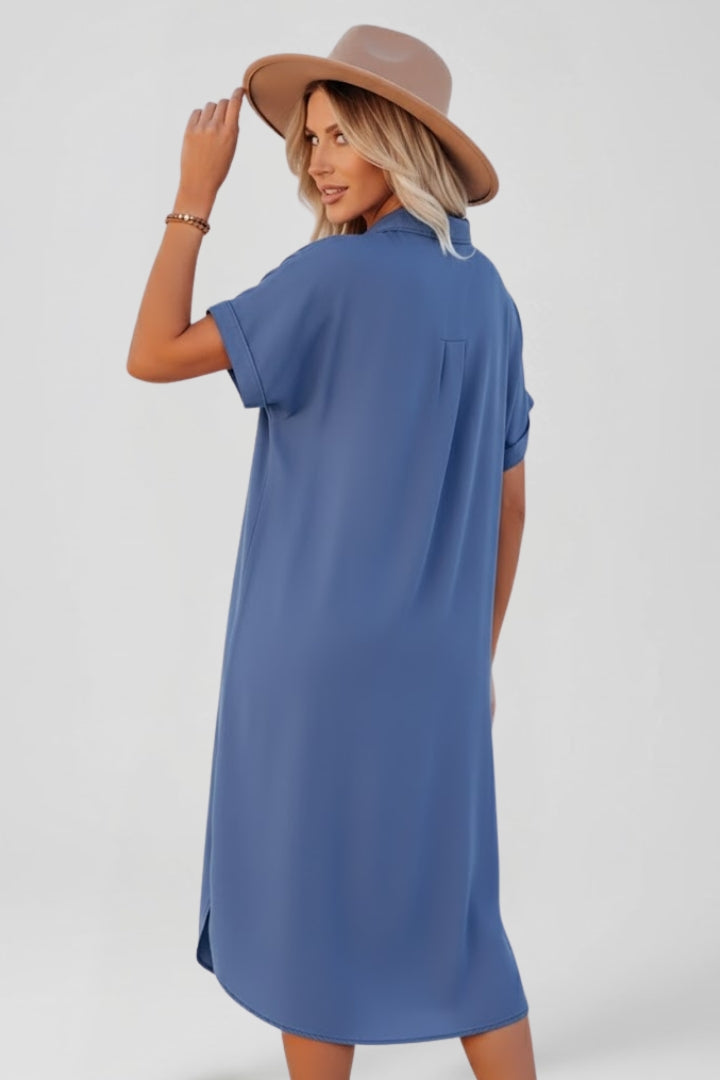 Women’s Shirt Dress with Button Down Front