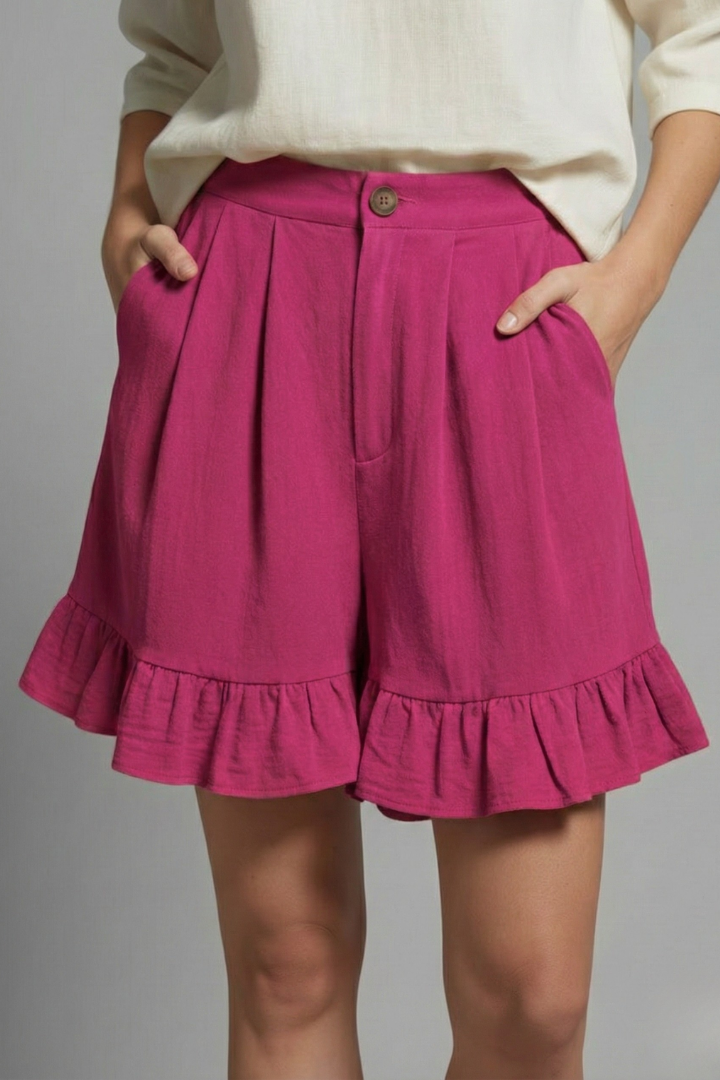 Women’s Shorts with Elastic Waist and Wide Legs