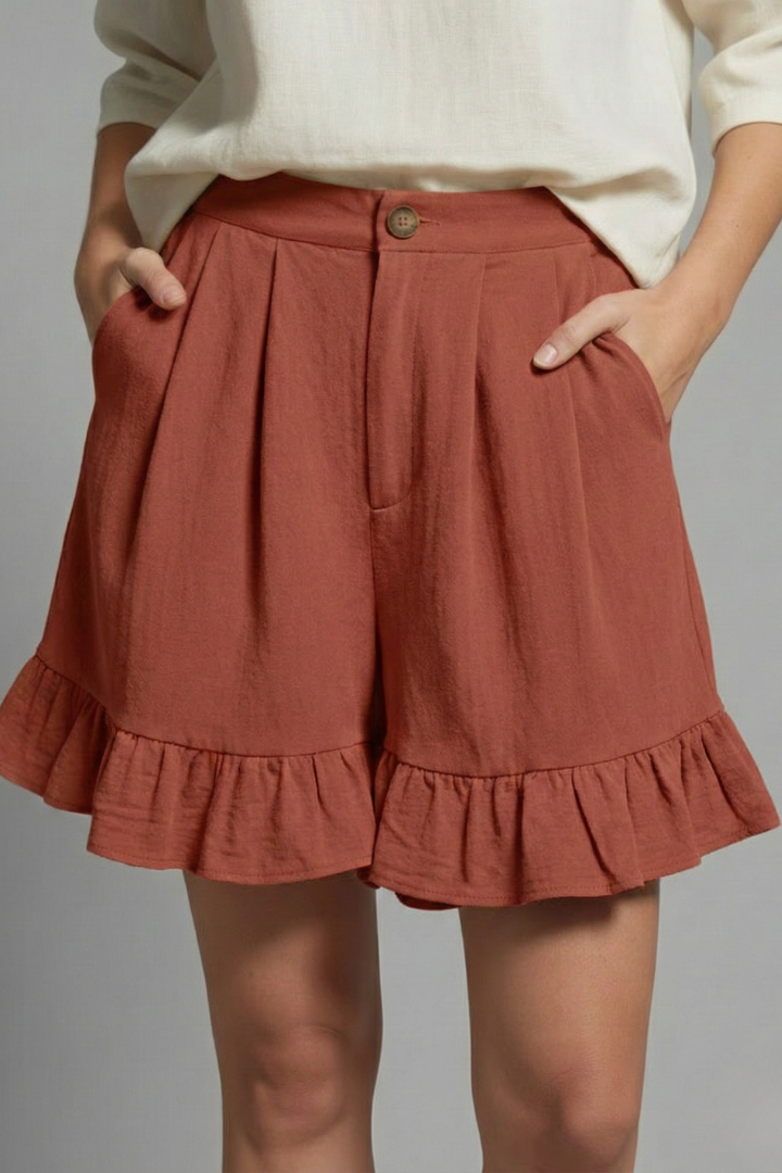 Women’s Shorts with Elastic Waist and Wide Legs