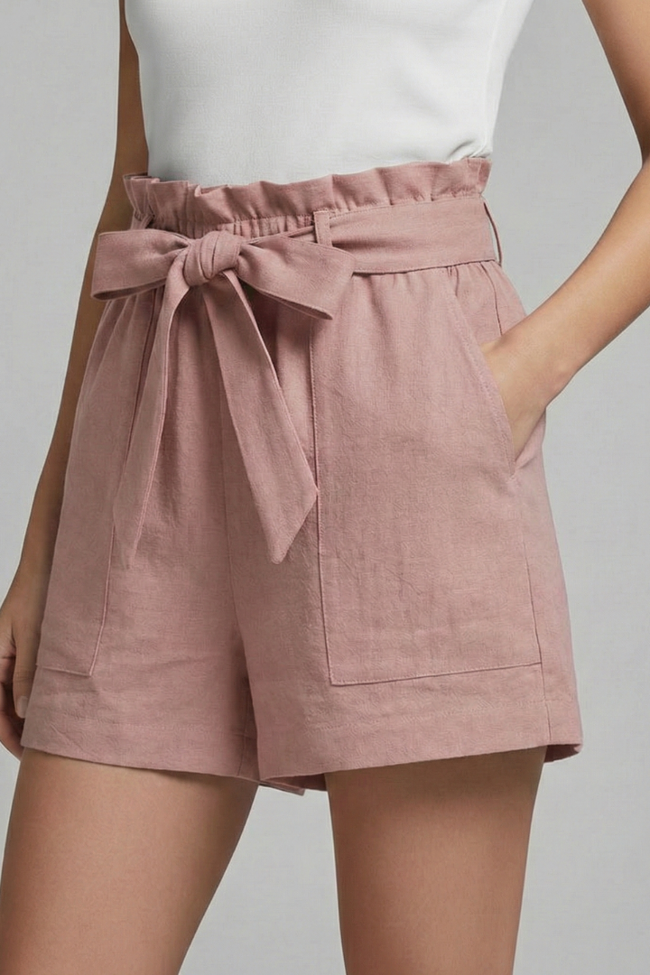 Women’s Shorts with Tie Waist and Side Pockets