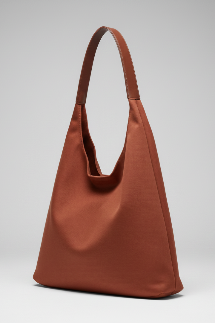 Women’s Shoulder Bag with Single Strap and Wide Base