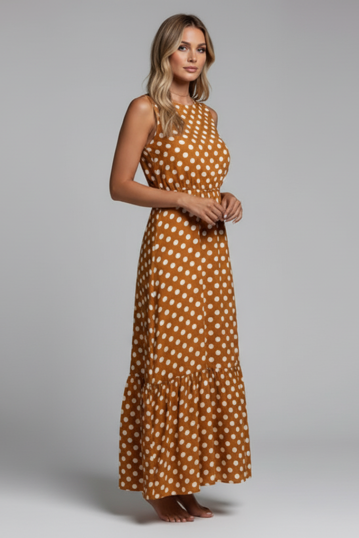 Women’s Maxi Dress with Wrap Front and Asymmetric Hem