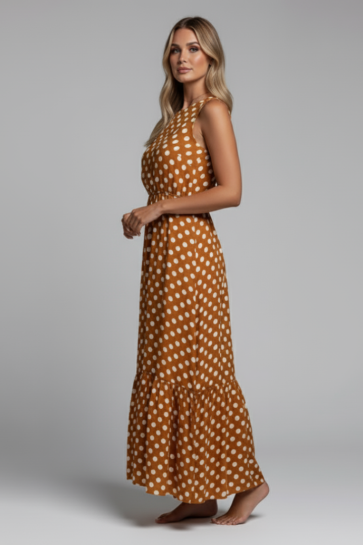 Women’s Maxi Dress with Wrap Front and Asymmetric Hem