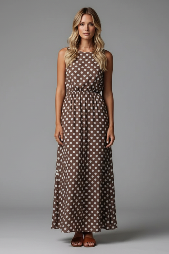 Women’s Maxi Dress with Wrap Front and Asymmetric Hem