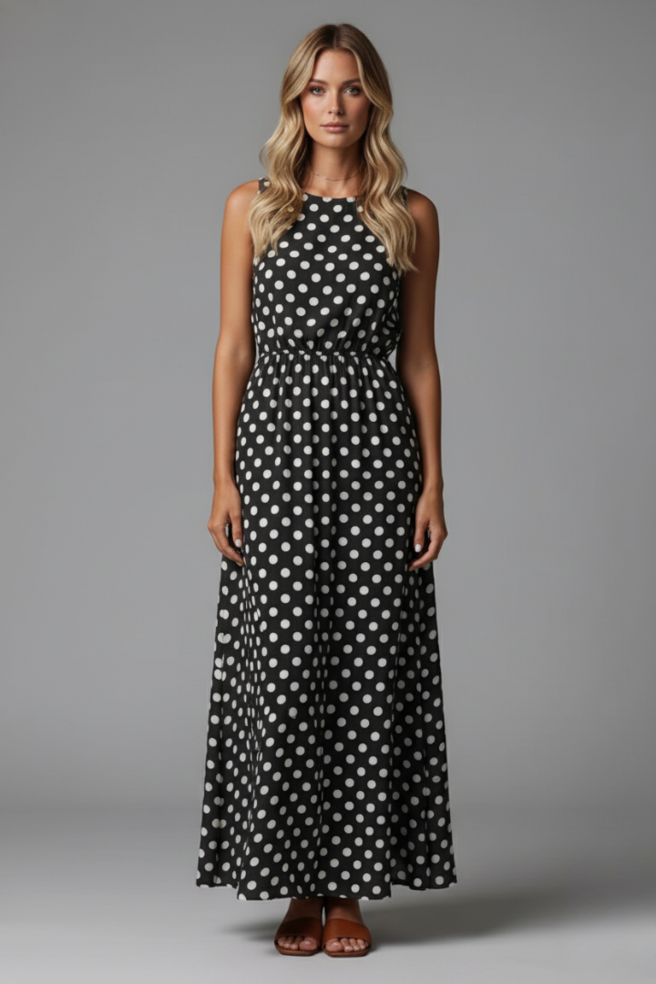 Women’s Maxi Dress with Wrap Front and Asymmetric Hem