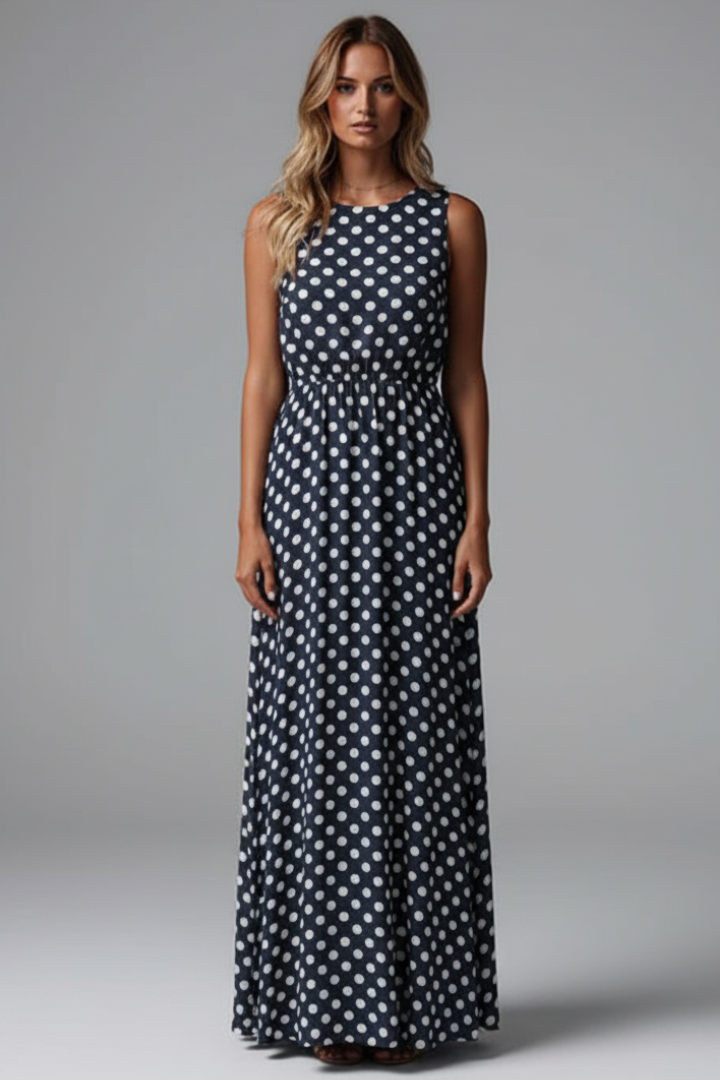 Women’s Maxi Dress with Wrap Front and Asymmetric Hem