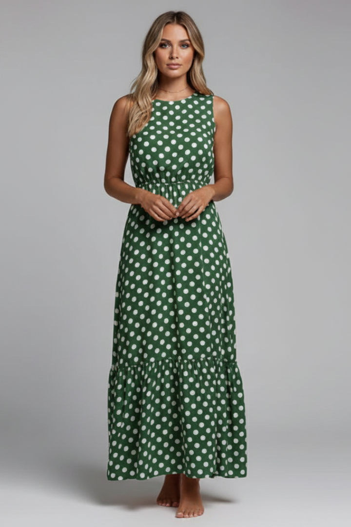 Women’s Maxi Dress with Wrap Front and Asymmetric Hem