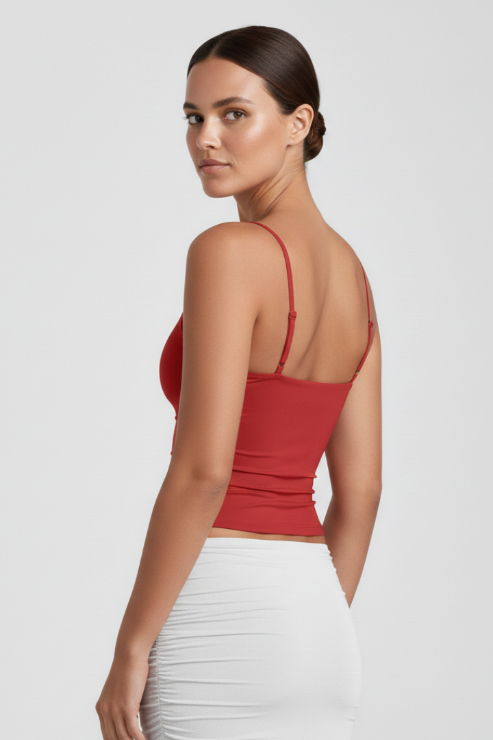 Women’s Tank Top with Scoop Neck and Thin Straps