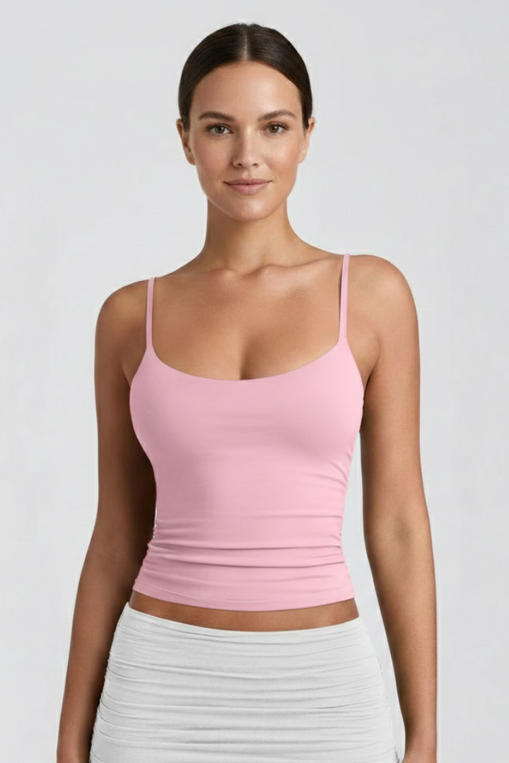 Women’s Tank Top with Scoop Neck and Thin Straps