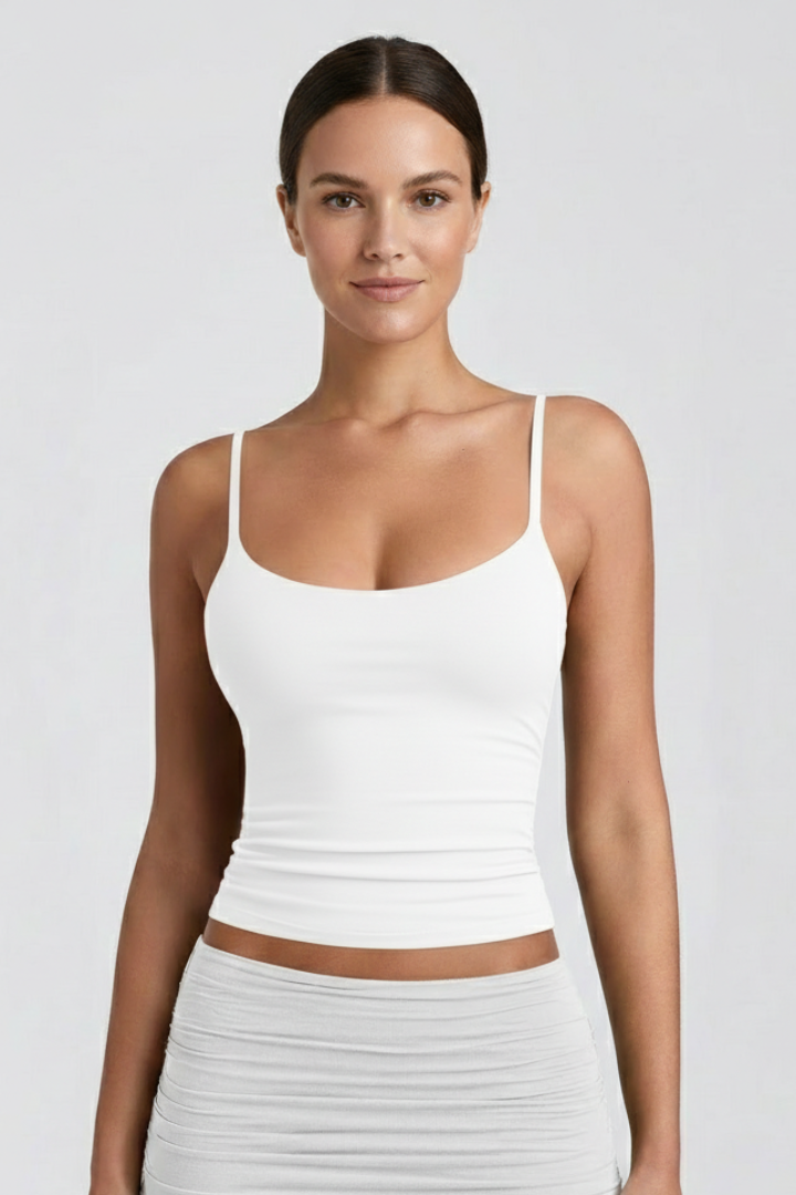 Women’s Tank Top with Scoop Neck and Thin Straps