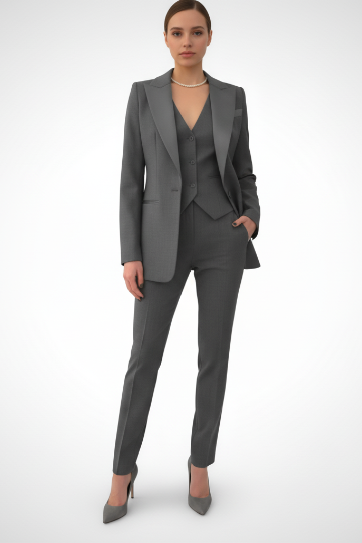 Women’s Three-Piece Suit with Blazer and Waistcoat